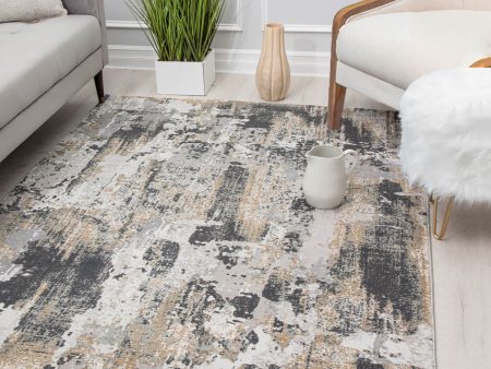 CosmoLiving By Cosmopolitan Auden AD40B White Gold Area Rug For Discount