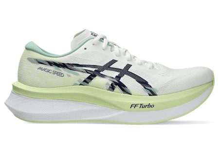 Asics Magic Speed 4 (D Width) - White Blue Expanse (Mens) Supply