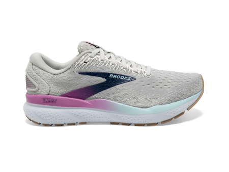 Brooks Ghost 16 (D Width) -  White Grey Estate Blue (Womens) Cheap