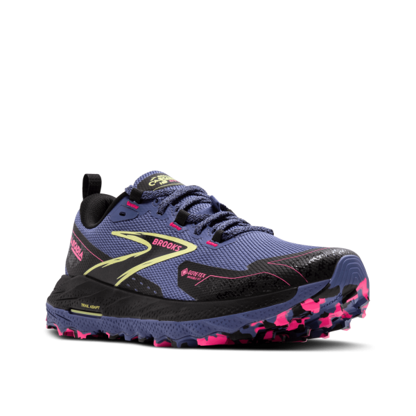 Brooks Cascadia 18 GTX (B Width) - Grey Blue Black Pink (Womens) For Cheap