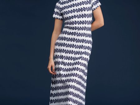 The Celine Dress - Ivy Stripe Navy Online