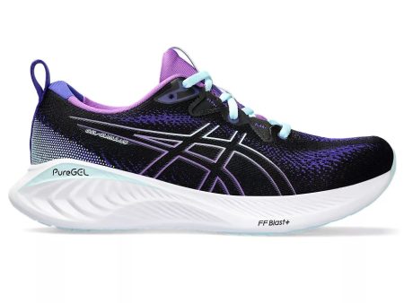 Asics Gel Cumulus 25 (B Width) - Black Aquamarine (Womens) For Discount