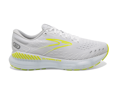 Brooks Glycerin GTS 20 (D Width) - White Nightlife (Mens) Discount