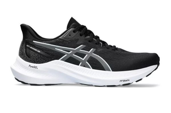 Asics GT-2000 12 (2A Width) - Black Carrier Grey (Womens) Fashion