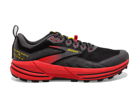 Brooks Cascadia 16 (D Width) - Black Fiery Red Yellow (Mens) Supply