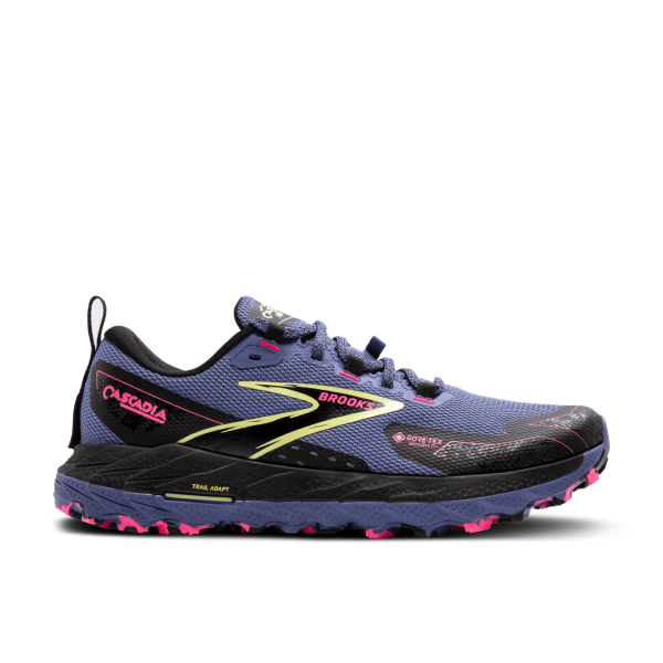 Brooks Cascadia 18 GTX (B Width) - Grey Blue Black Pink (Womens) For Cheap