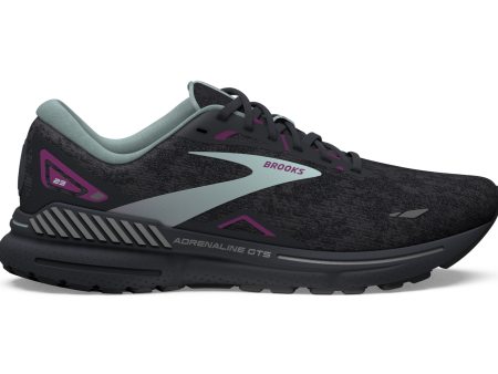 Brooks Adrenaline GTS 23 (D Width) - Black Light Blue Purple (Womens) Cheap