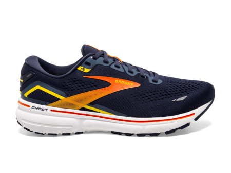 Brooks Ghost 15 (D Width) - Peacoat Red Yellow (Mens) Cheap