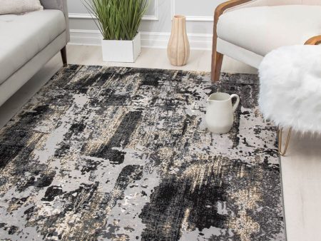 CosmoLiving By Cosmopolitan Auden AD40A Onyx Black Area Rug Online Sale