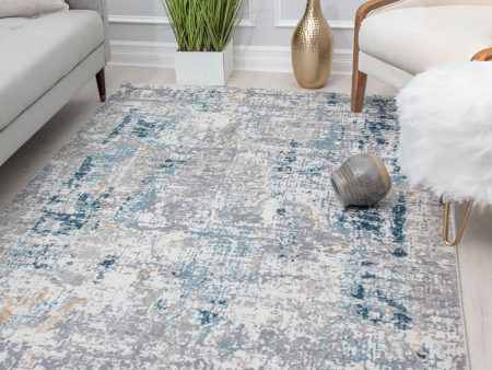 Rugs America Auden AD90B Blue Luxe Area Rug Online Hot Sale