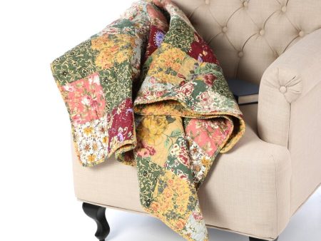 Siabia 100% Cotton Quilted Chic Throw Online now