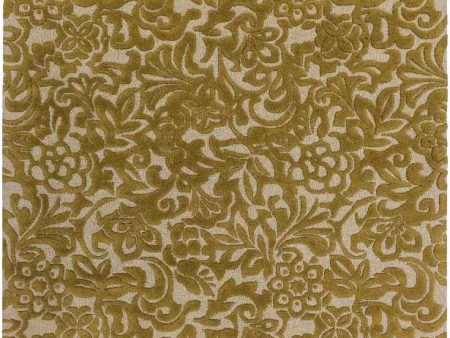 Woodsag Transitional Mustard Khaki Area Rug Cheap