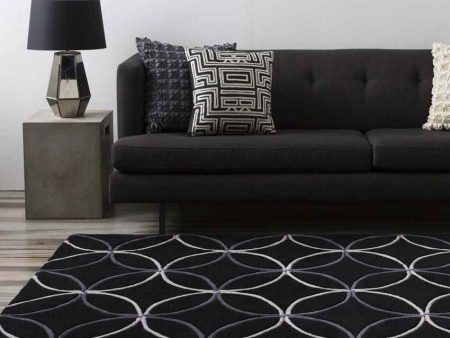 Vannes 8x11 Transitional Black Area Rug Carpet for Living Room Bedroom or Kitchen (8  x 11 ) Discount