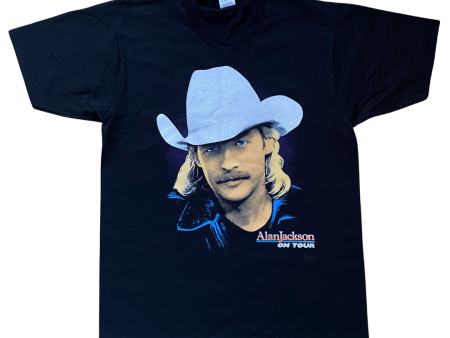 Alan Jackson Deadstock 1992 Portrait Tour Tee Size L Hot on Sale