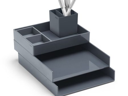 Thurdsor Plastic Dark Gray Desk Organizer Fashion