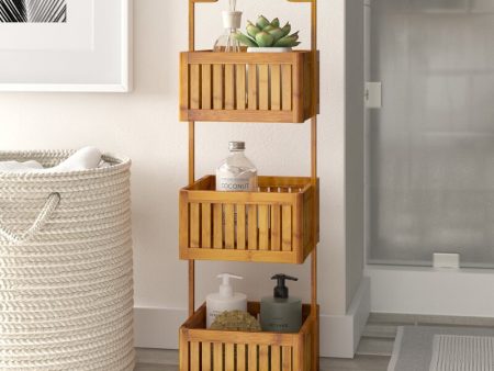 Aland Freestanding Bamboo Shower Caddy For Cheap