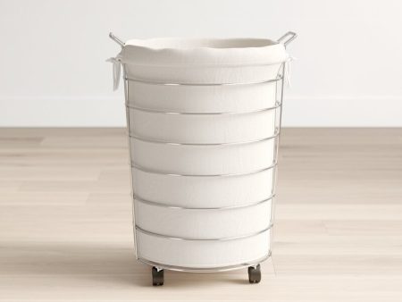 Zambon Chrome Rolling Laundry Hamper Online