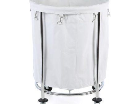 Cansta Chrome Round Laundry Hamper Discount