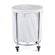 Cansta Chrome Round Laundry Hamper Discount