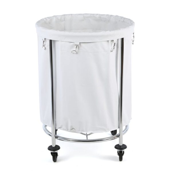 Cansta Chrome Round Laundry Hamper Discount