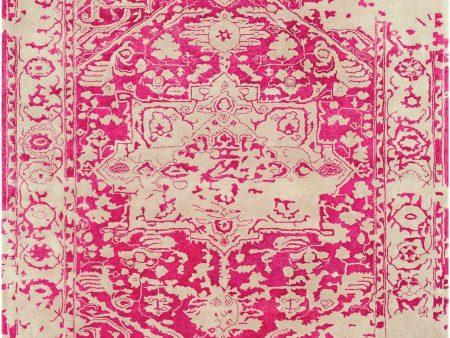 Vaillyn Traditional Bright Pink Area Rug Online Hot Sale