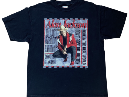 Alan Jackson 1995 Grey Red Graphic Tee Size XL Fashion