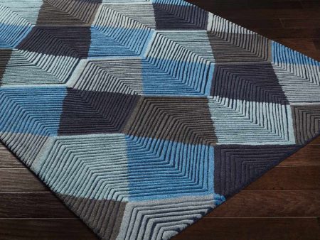 Brooksel Modern Sky Blue Area Rug Online