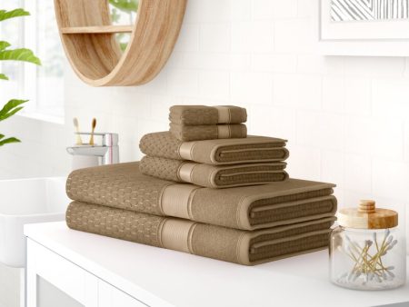 Aidan 6 Piece Plush Turkish Cotton Multi Size Towel Set Hot on Sale