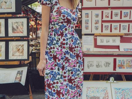 The Cornelia Dress - Abstract Garden For Sale