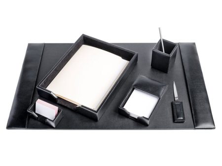 Milesverse Leather 6 Piece Desk Organizer Set Online Hot Sale