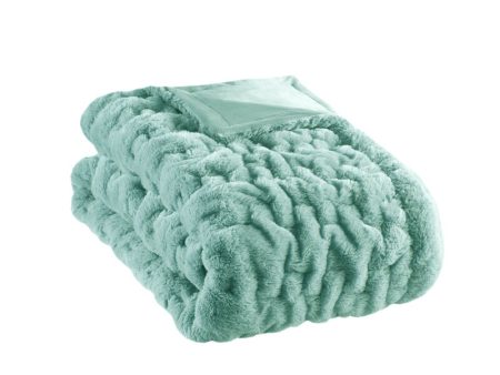 Landma Polyester Reversible Knitted Throw Sale