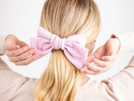 Skylar Pompom Bow Barrette Discount