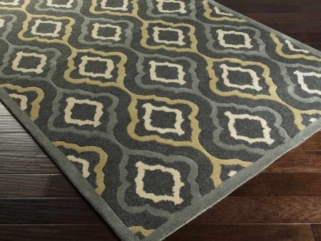 Chardland Transitional Midnight Green Area Rug Fashion