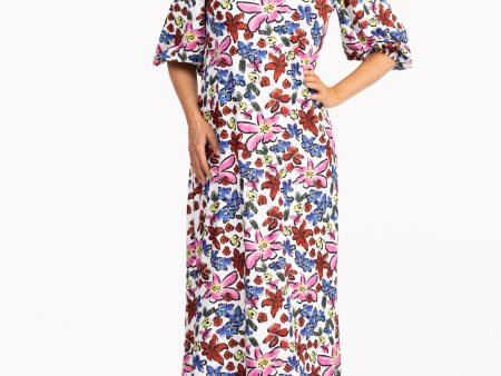 The Brooks Dress - Abstract Garden Discount